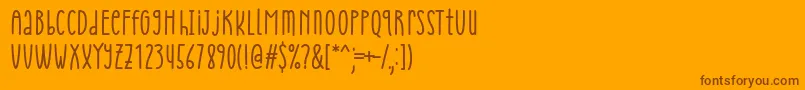 Шрифт Cheria Font by Situjuh 7NTypes – коричневые шрифты на оранжевом фоне