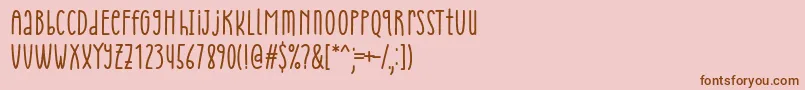 フォントCheria Font by Situjuh 7NTypes – ピンクの背景に茶色のフォント