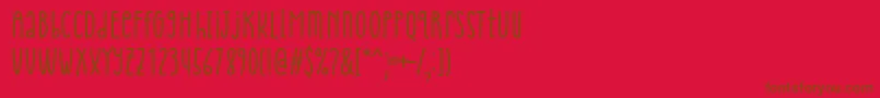 フォントCheria Font by Situjuh 7NTypes – 赤い背景に茶色の文字