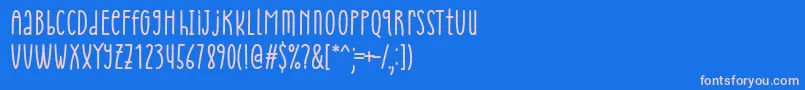 フォントCheria Font by Situjuh 7NTypes – ピンクの文字、青い背景