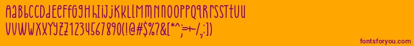 Шрифт Cheria Font by Situjuh 7NTypes – фиолетовые шрифты на оранжевом фоне