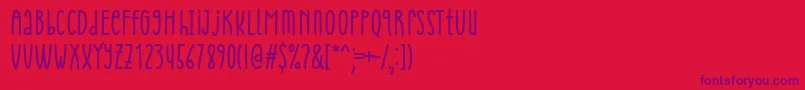 Cheria Font by Situjuh 7NTypes Font – Purple Fonts on Red Background