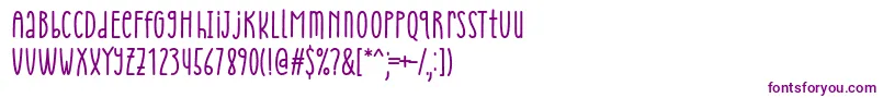 フォントCheria Font by Situjuh 7NTypes – 白い背景に紫のフォント