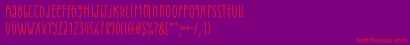 Cheria Font by Situjuh 7NTypes-fontti – punaiset fontit violetilla taustalla