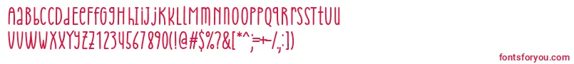 フォントCheria Font by Situjuh 7NTypes – 白い背景に赤い文字
