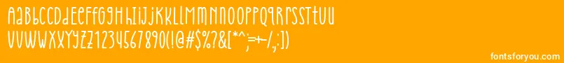 Шрифт Cheria Font by Situjuh 7NTypes – белые шрифты на оранжевом фоне