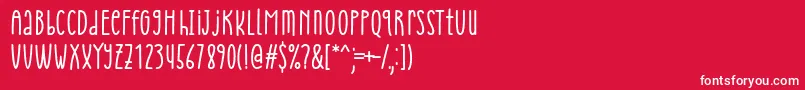 フォントCheria Font by Situjuh 7NTypes – 赤い背景に白い文字