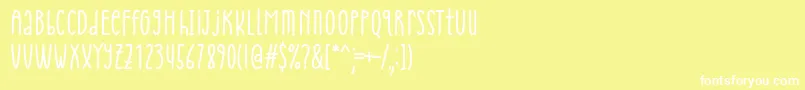 フォントCheria Font by Situjuh 7NTypes – 黄色い背景に白い文字