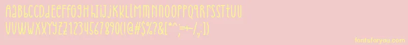 Шрифт Cheria Font by Situjuh 7NTypes – жёлтые шрифты на розовом фоне