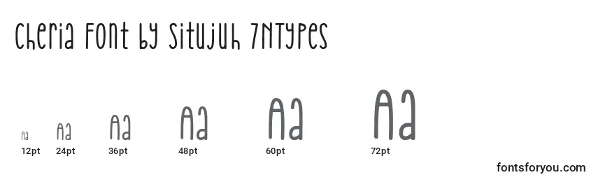 Größen der Schriftart Cheria Font by Situjuh 7NTypes