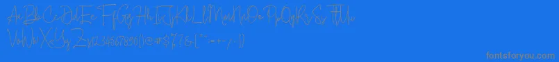 fuente Cherill  – Fuentes Grises Sobre Fondo Azul