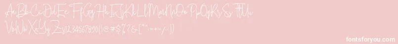 Cherill  Font – White Fonts on Pink Background