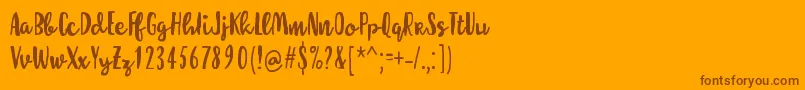 MolleatRegular Font – Brown Fonts on Orange Background