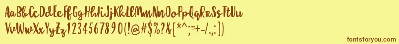 MolleatRegular Font – Brown Fonts on Yellow Background