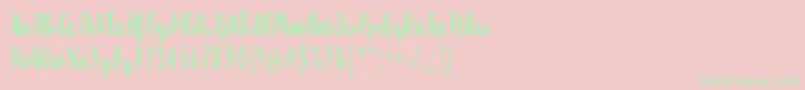 MolleatRegular Font – Green Fonts on Pink Background