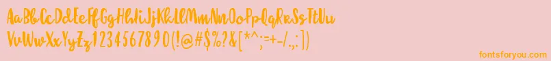 MolleatRegular Font – Orange Fonts on Pink Background