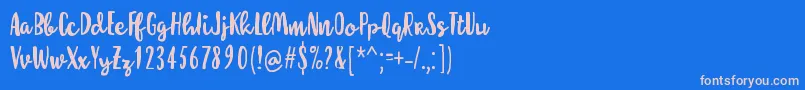 Шрифт MolleatRegular – розовые шрифты на синем фоне