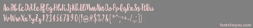 fuente MolleatRegular – Fuentes Rosadas Sobre Fondo Gris