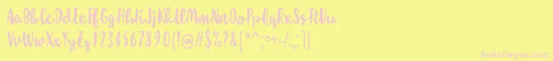 MolleatRegular Font – Pink Fonts on Yellow Background