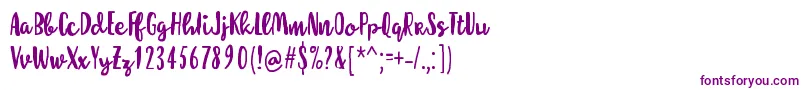 Шрифт MolleatRegular – фиолетовые шрифты на белом фоне