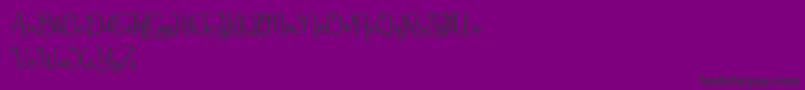 Cherish Demo Font – Black Fonts on Purple Background