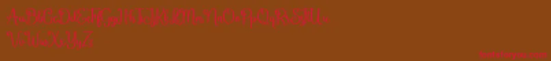 Cherish Demo Font – Red Fonts on Brown Background