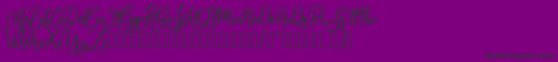 Cherishia Demo-Schriftart – Schwarze Schriften auf violettem Hintergrund