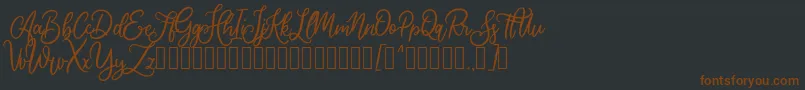 Cherishia Demo Font – Brown Fonts on Black Background