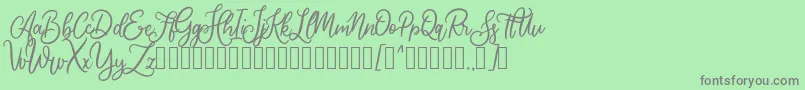 Cherishia Demo Font – Gray Fonts on Green Background