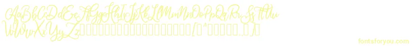 Cherishia Demo-Schriftart – Gelbe Schriften