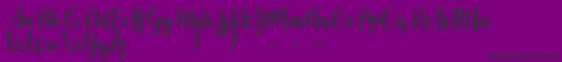 Cherishing Moments-fontti – mustat fontit violetilla taustalla