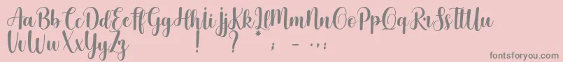 Cherishing Moments Font – Gray Fonts on Pink Background