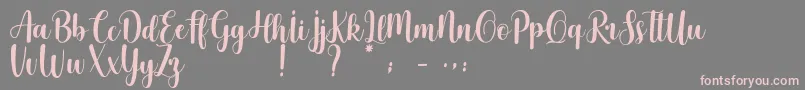 Cherishing Moments Font – Pink Fonts on Gray Background