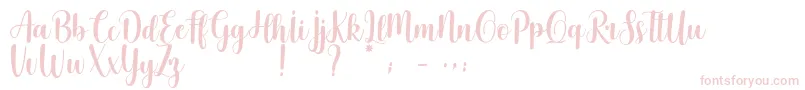 Cherishing Moments Font – Pink Fonts on White Background