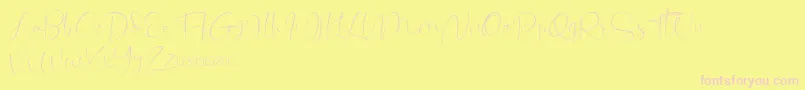 Cherissa Font – Pink Fonts on Yellow Background