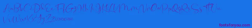 Cherissa Font – Purple Fonts on Blue Background