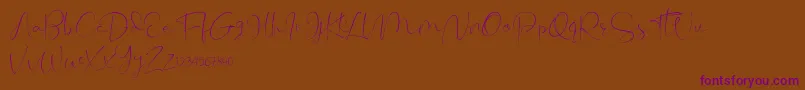Cherissa-Schriftart – Violette Schriften auf braunem Hintergrund