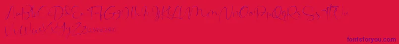 Cherissa Font – Purple Fonts on Red Background
