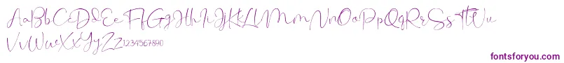 Cherissa Font – Purple Fonts on White Background
