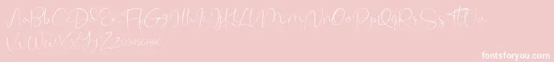 Cherissa Font – White Fonts on Pink Background