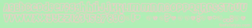 CHERL    Font – Pink Fonts on Green Background