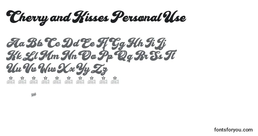 Шрифт Cherry and Kisses Personal Use – алфавит, цифры, специальные символы
