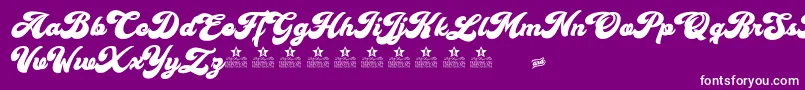 Więcej informacji o czcionce Cherry and Kisses Personal Use Czcionka Cherry and Kisses Personal Use – białe czcionki na fioletowym tle