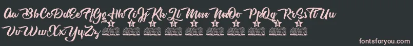 Cherry Blossom Personal Use Font – Pink Fonts on Black Background