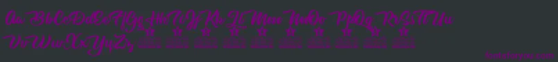 Cherry Blossom Personal Use Font – Purple Fonts on Black Background