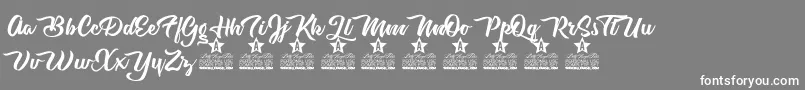 Cherry Blossom Personal Use Font – White Fonts on Gray Background