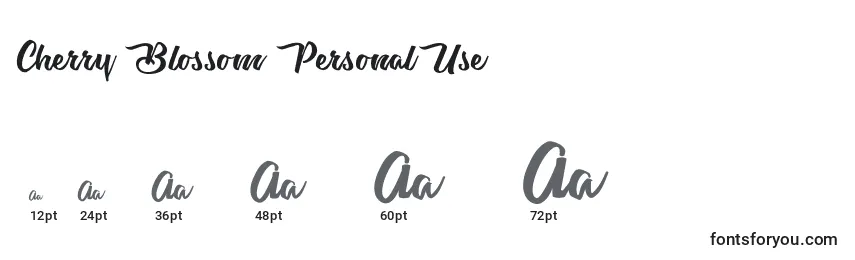 Cherry Blossom Personal Use Font Sizes