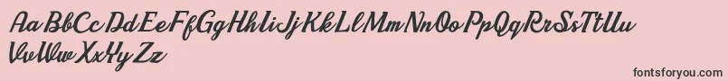 Cherry Demo2 Font – Black Fonts on Pink Background