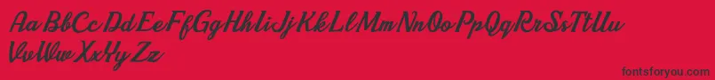 Cherry Demo2 Font – Black Fonts on Red Background