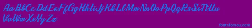 Cherry Demo2 Font – Blue Fonts on Purple Background